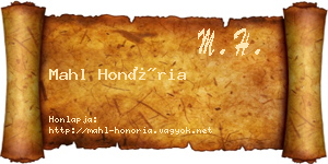 Mahl Honória névjegykártya